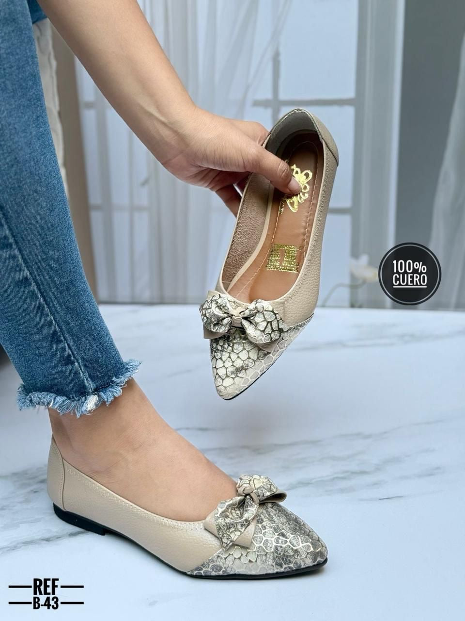 Zapatilla Cuero