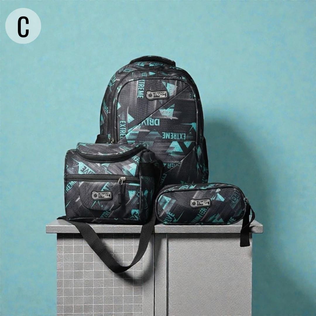 TRÍO MORRAL LONCHERA Y CARTUCHERA IMPORTADO