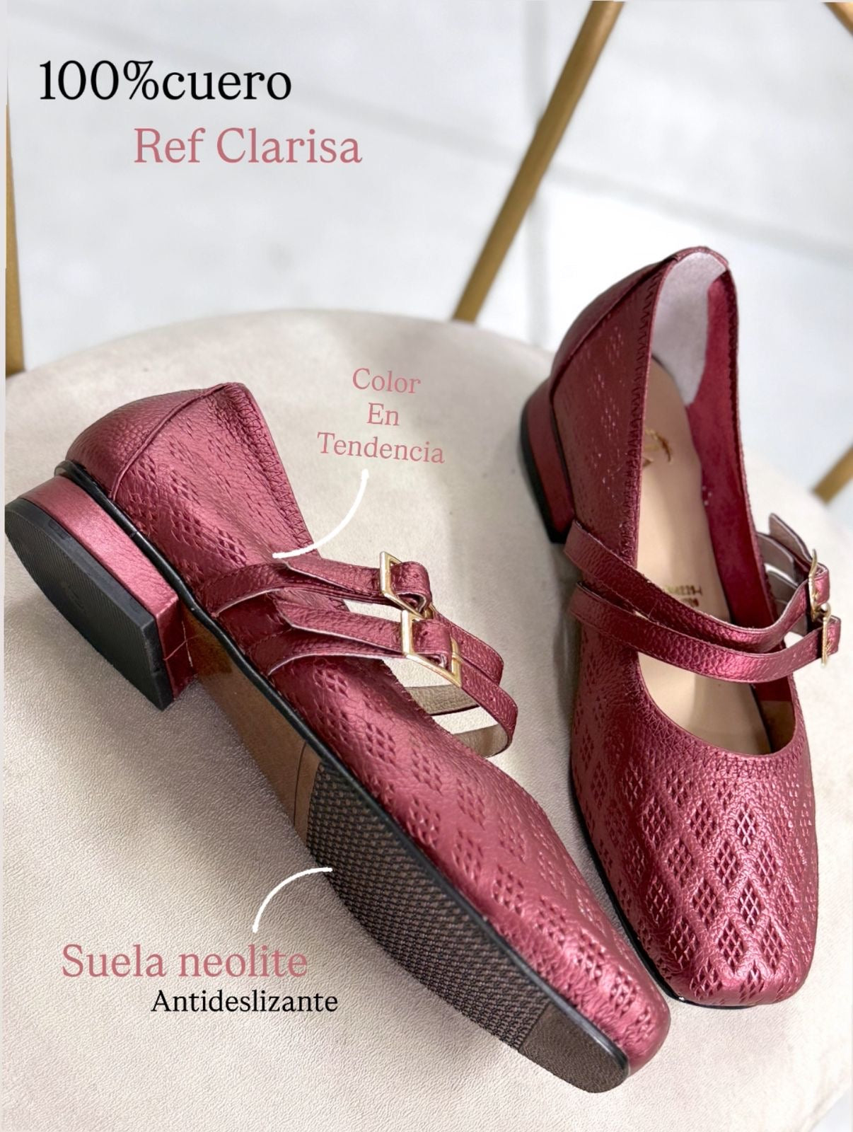 Zapatilla Cuero