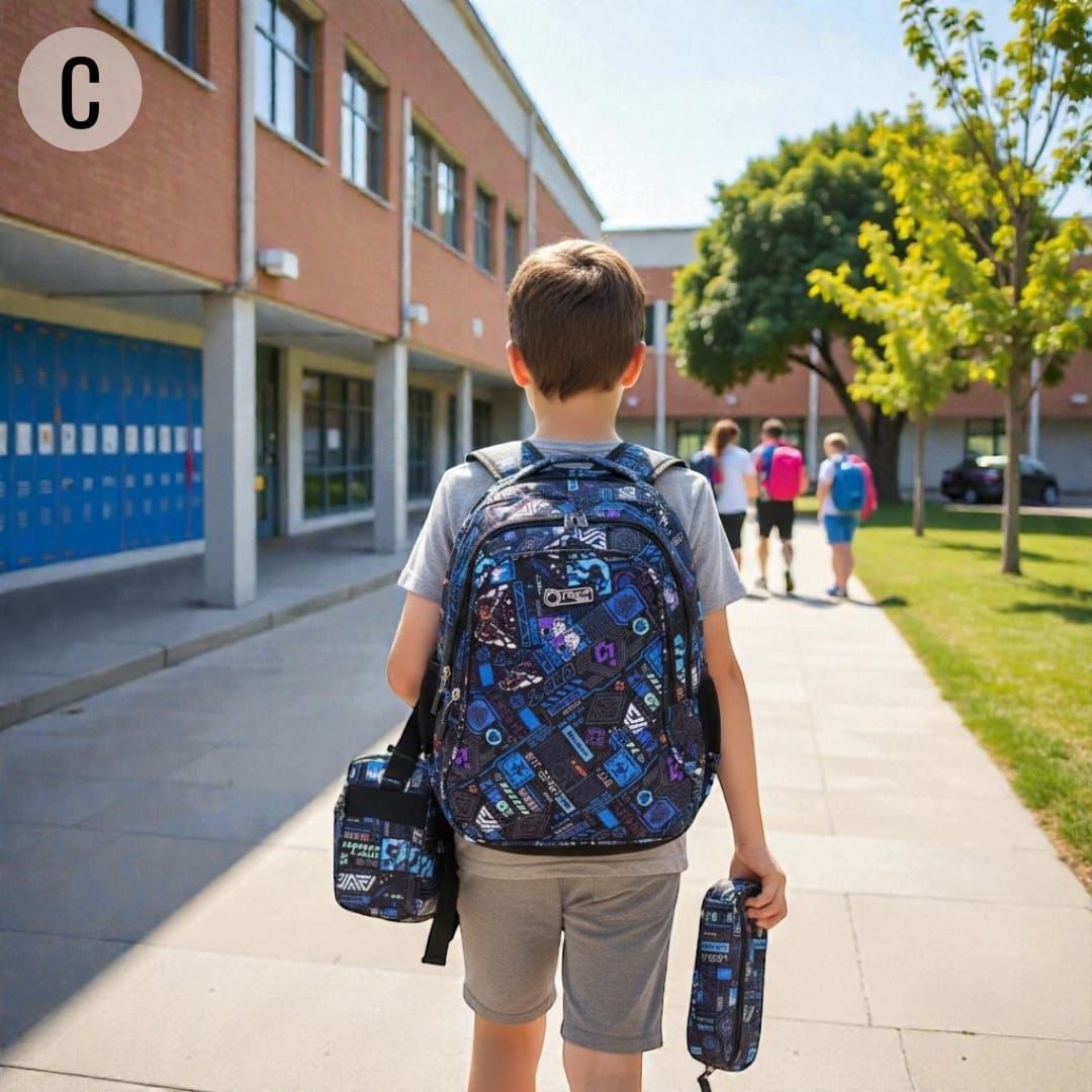 TRÍO MORRAL LONCHERA Y CARTUCHERA IMPORTADO