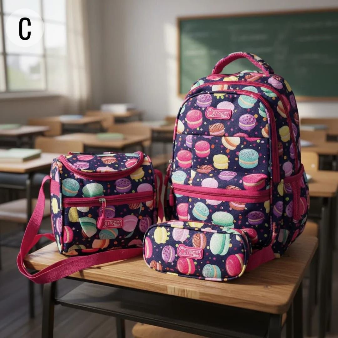 TRÍO MORRAL LONCHERA Y CARTUCHERA IMPORTADO