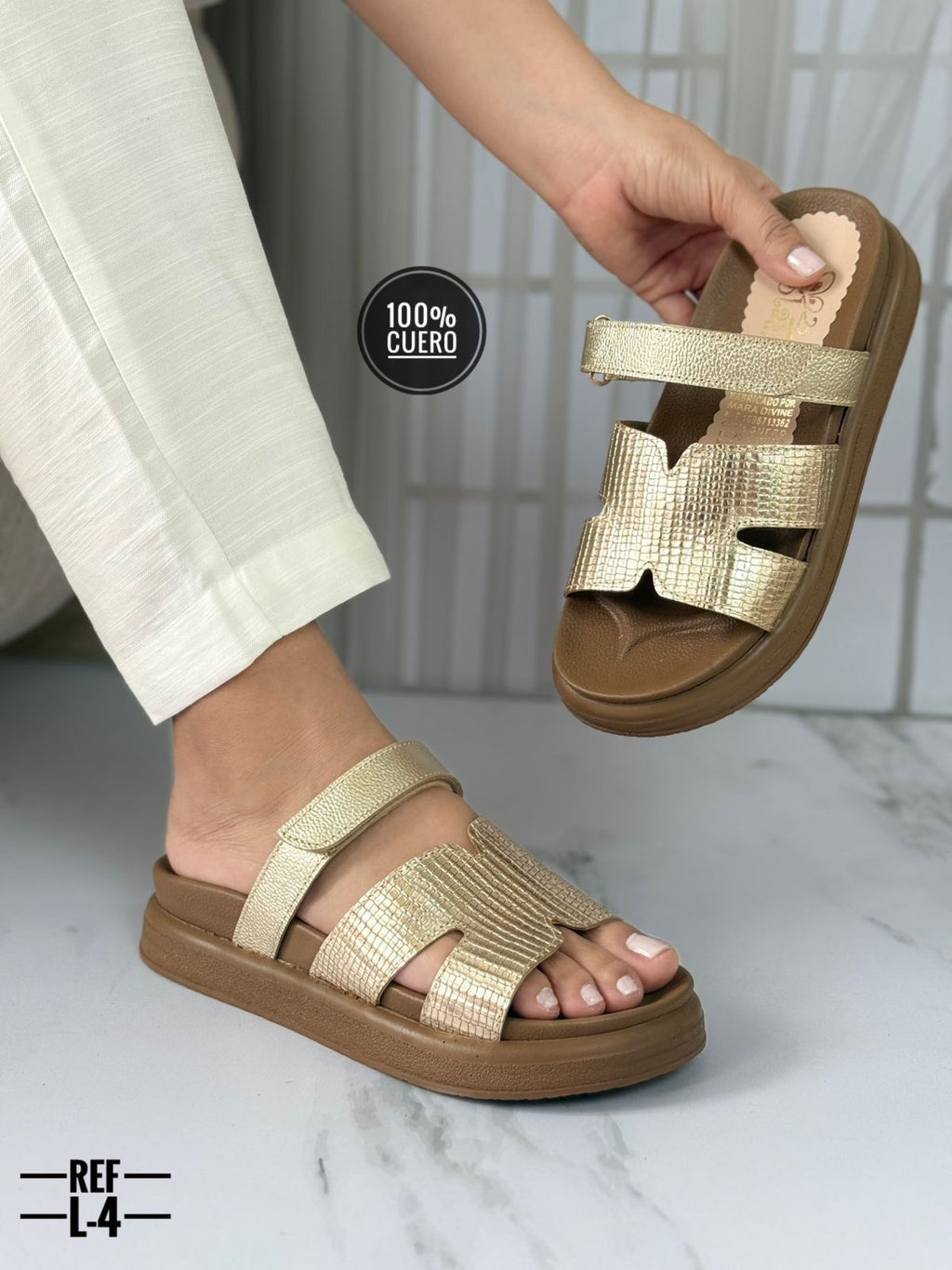 Sandalia Cuero