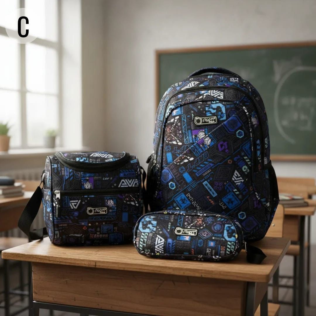 TRÍO MORRAL LONCHERA Y CARTUCHERA IMPORTADO