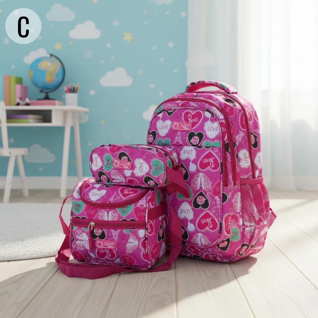 TRÍO MORRAL LONCHERA Y CARTUCHERA IMPORTADO