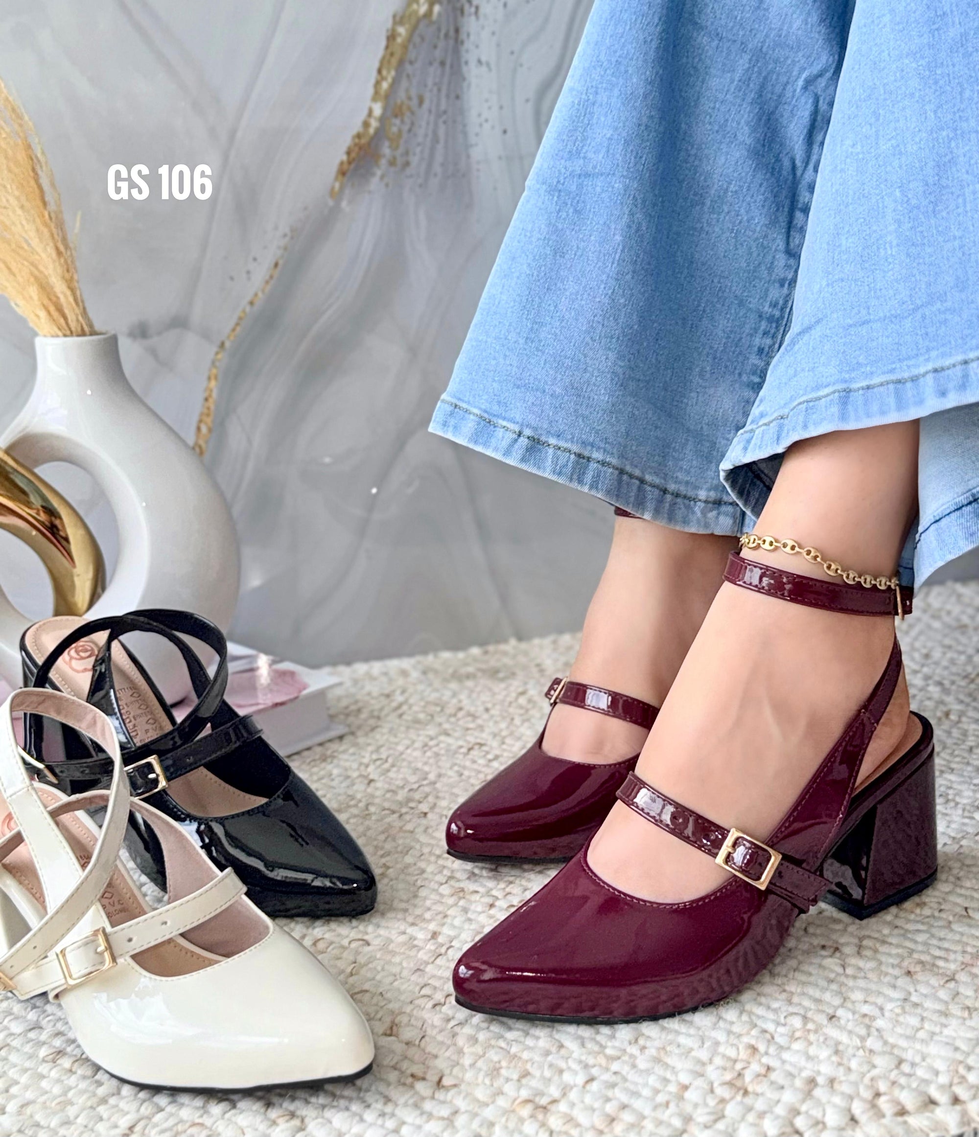 Tacón Cuadrado sintético